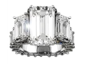 Avianne & Co. Past, Present and Future Emerald Cut Diamond Engagement Ring