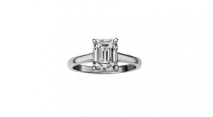 De Beers Asscher Cut Diamond Engagement Ring