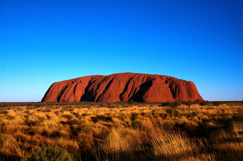 Ayers Rock Under a Blue Sky